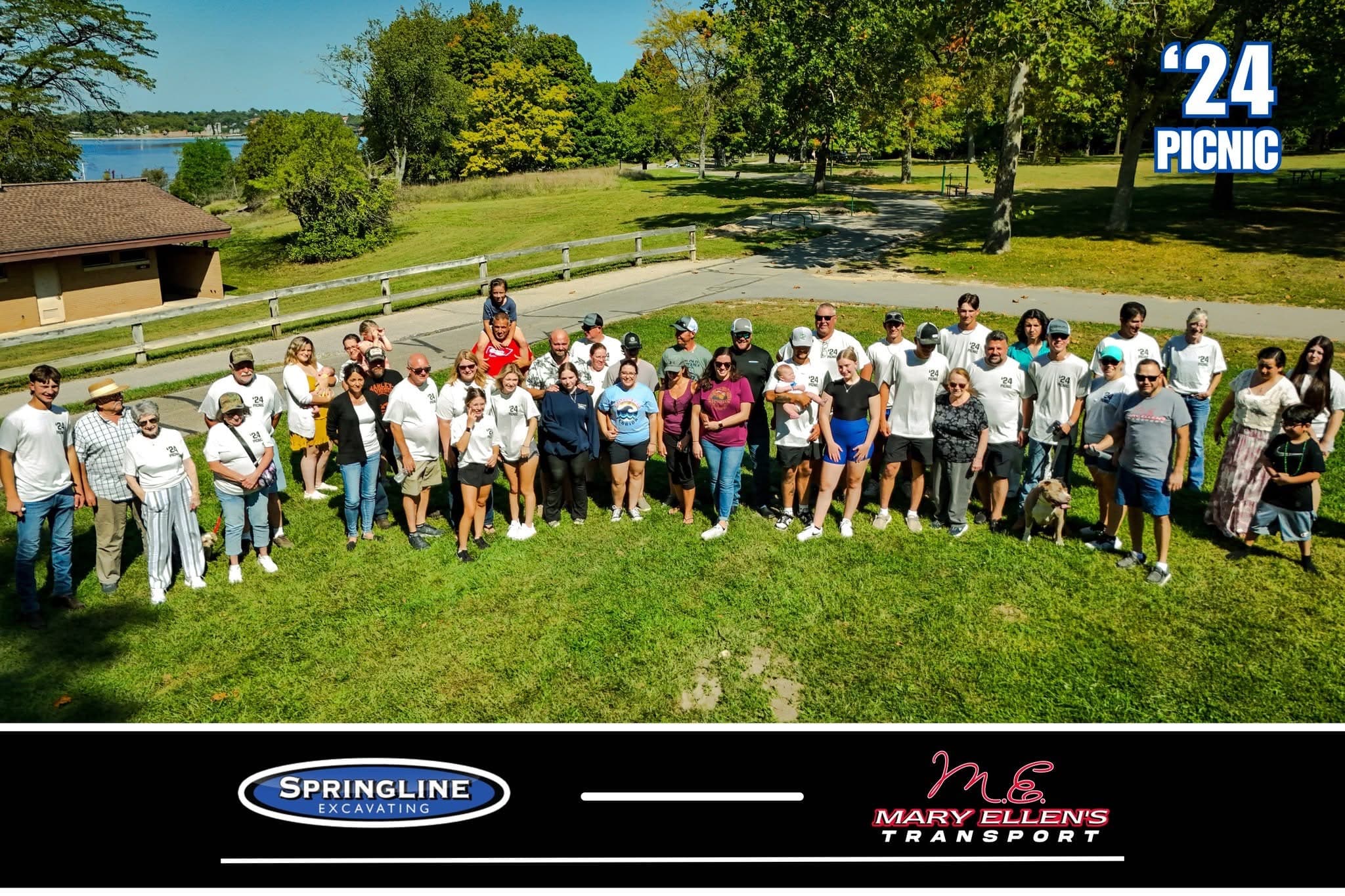 The Springline Excavating team and their families at the annual employee appreciation day
